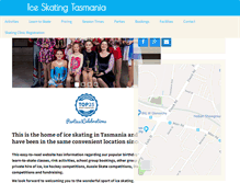 Tablet Screenshot of iceskatingtasmania.com.au